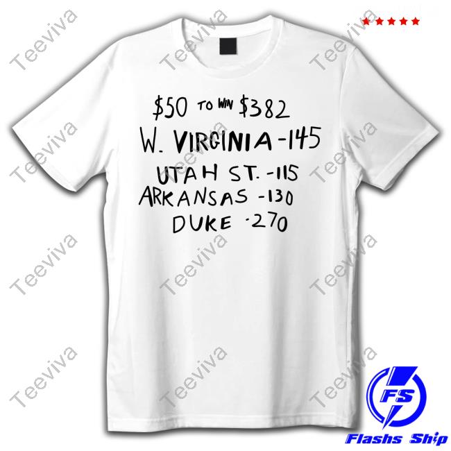 $50 To Win $382 W. Virginia -145 Hoodie